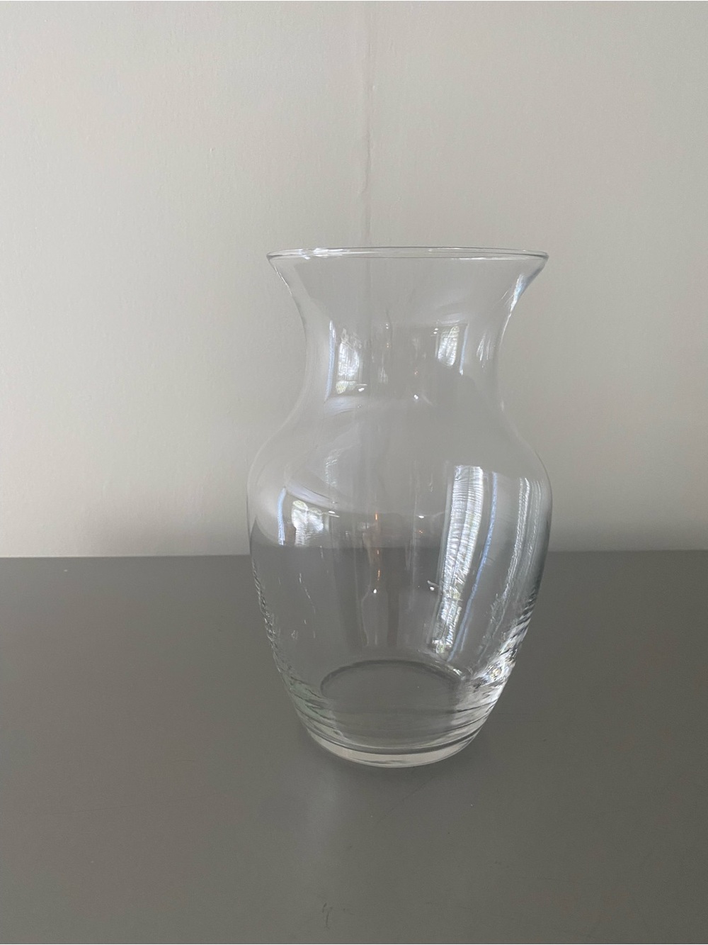 Clear Glass Decorative Vase - Classic Bulb Shape